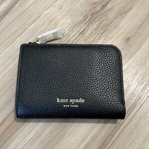 KATE SPADE NEW YORK Ava Pebbled Leather Zip Bifold Wallet soft leather